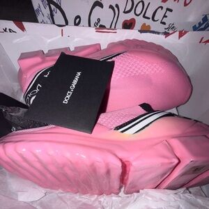 Authentic Dolce & Gabbana Sorrento Knitted Sneakers US 6.5 Dipped Sole Sneakers